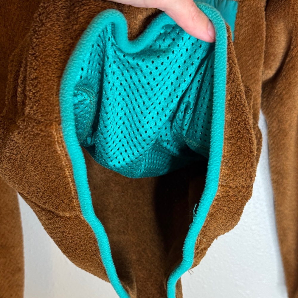 Patagonia Synchilla Fleece Pullover XS Brown‎ Teal Snap-T Style - Picture 9 of 12